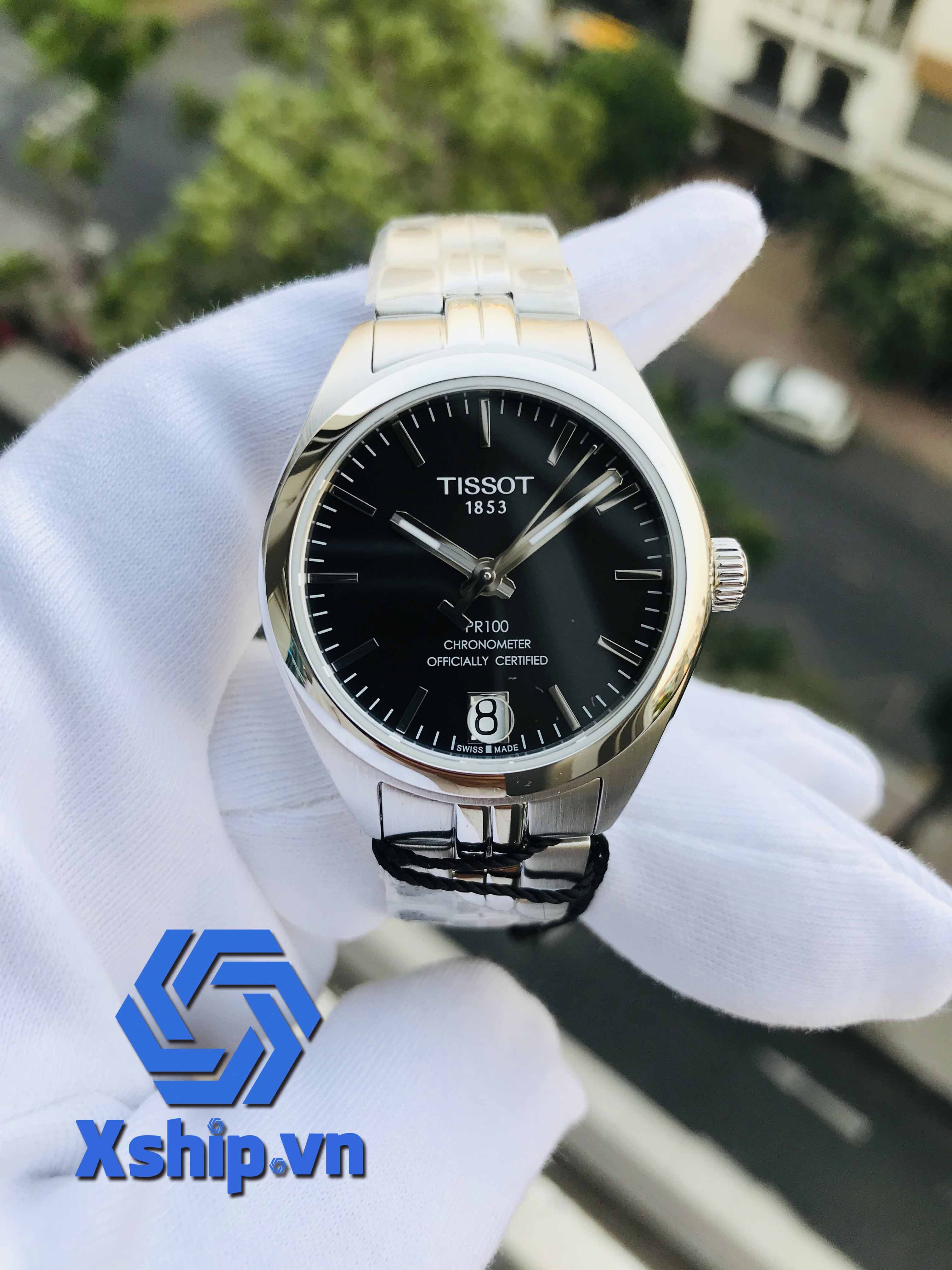 Tissot PR 100 Automatic Black Dial Ladies T101.208.11.051.00 (T1012081105100)