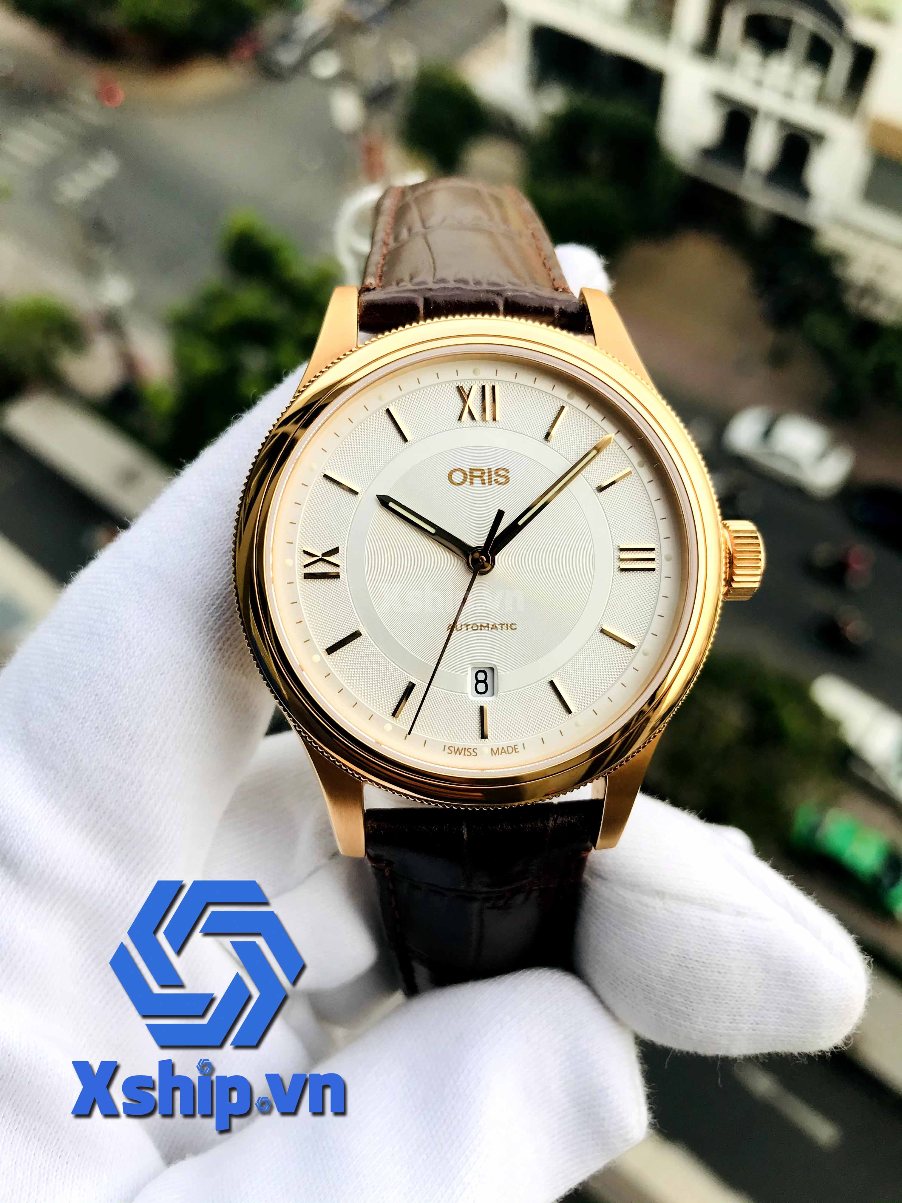 Oris Classic Silver Dial Automatic Mens Leather 01 733 7719 4871-07 6 20 32