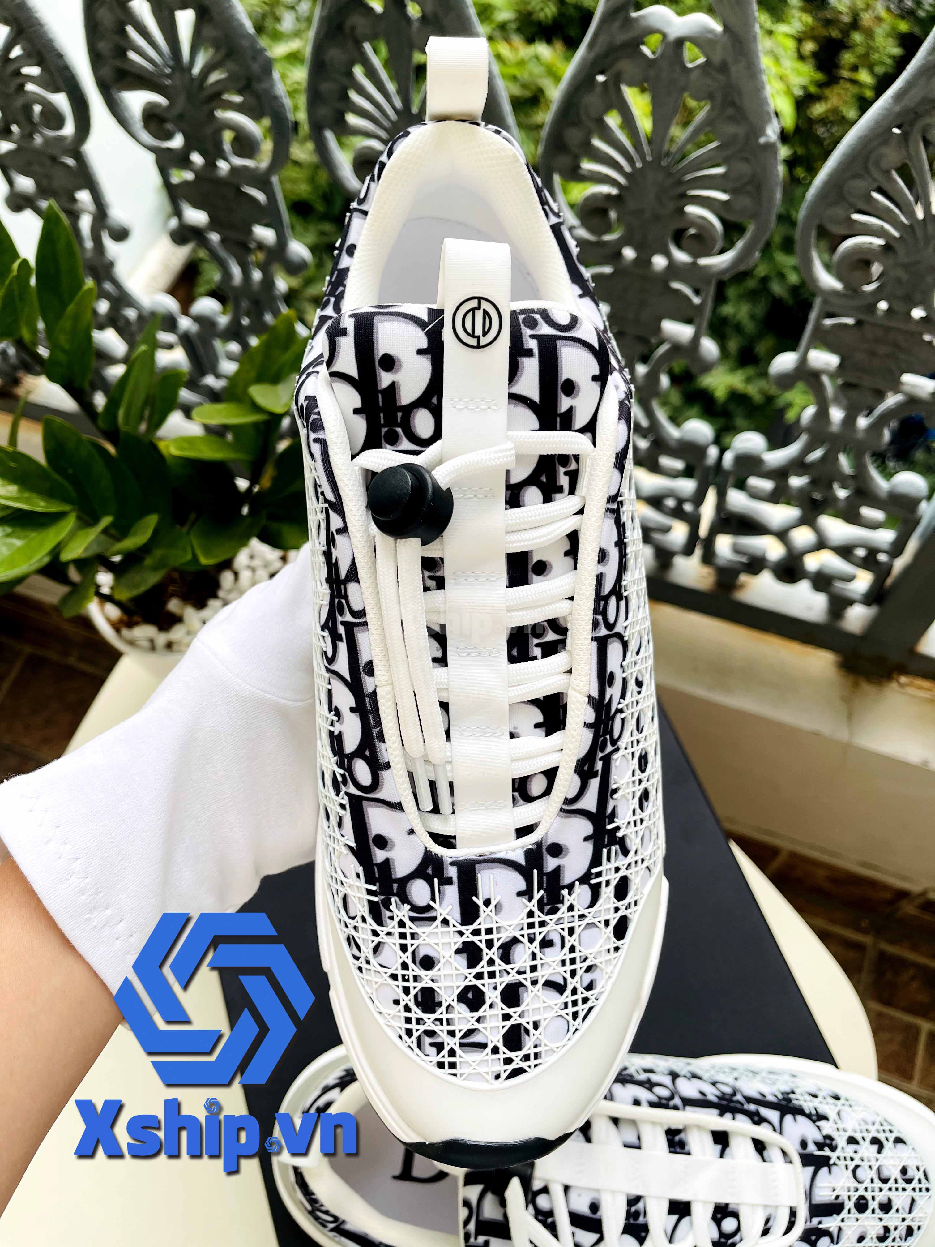 b24 sneaker white dior oblique canvas