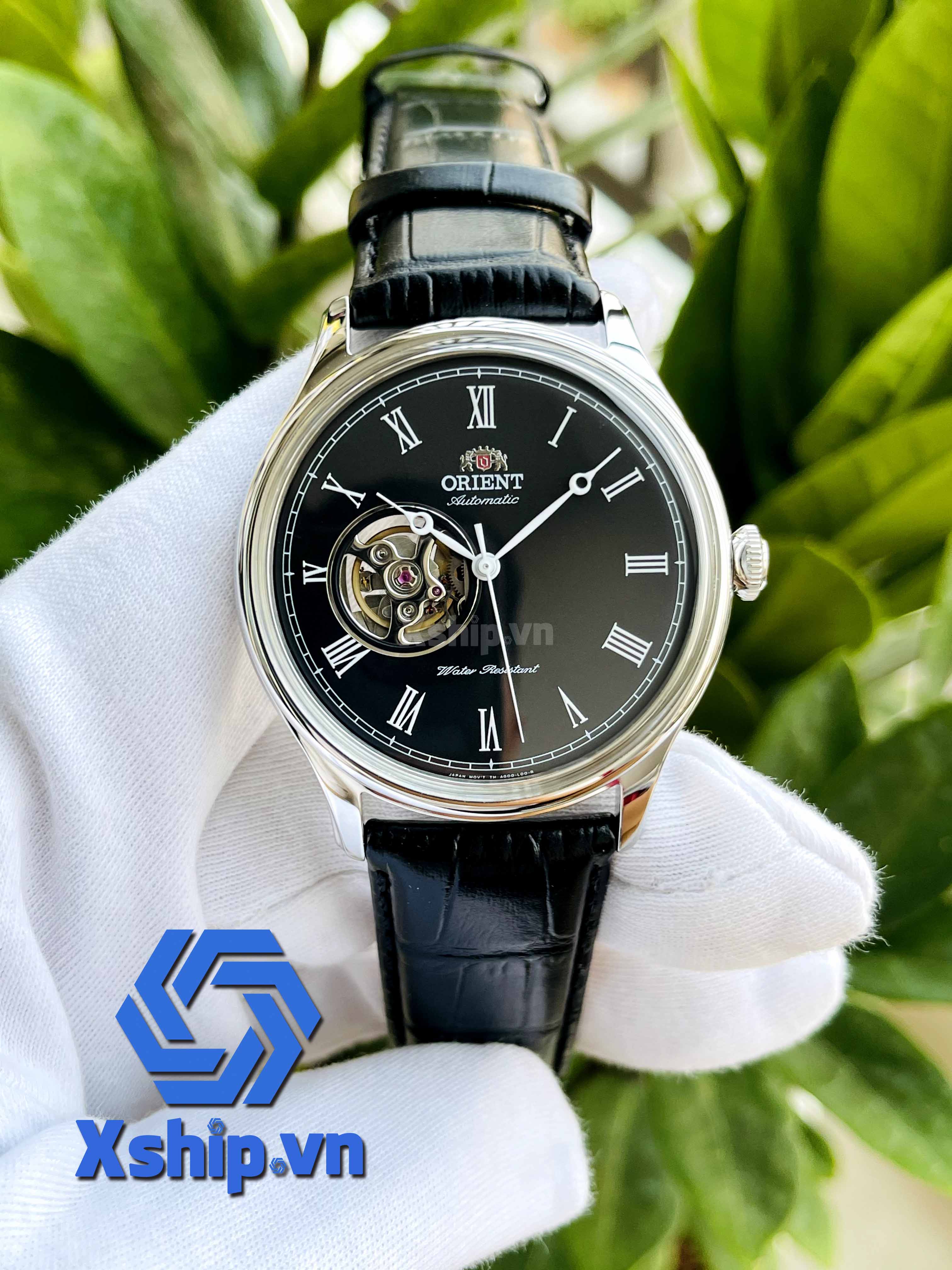 Orient Open Heart Automatic Black Dial Mens FAG00003B0