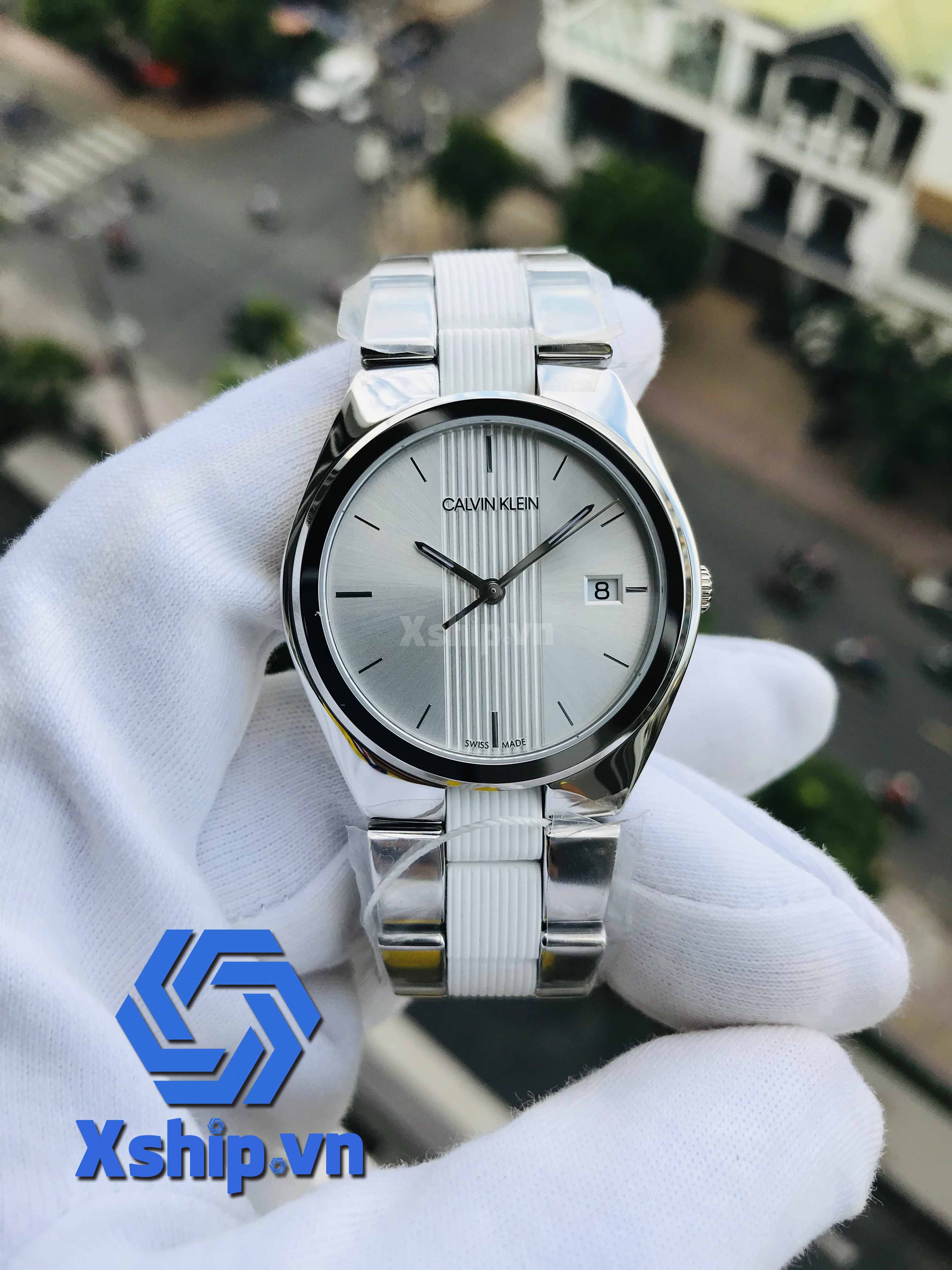 Calvin Klein Contra Quartz Silver Dial Ladies Watch K9E231K6